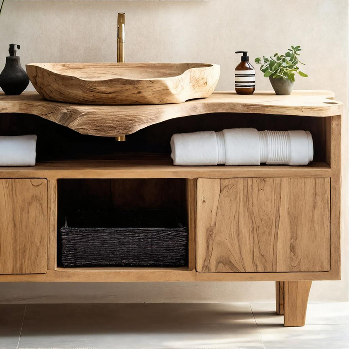 Rustic Bathroom Vanity, solid wood, built to order