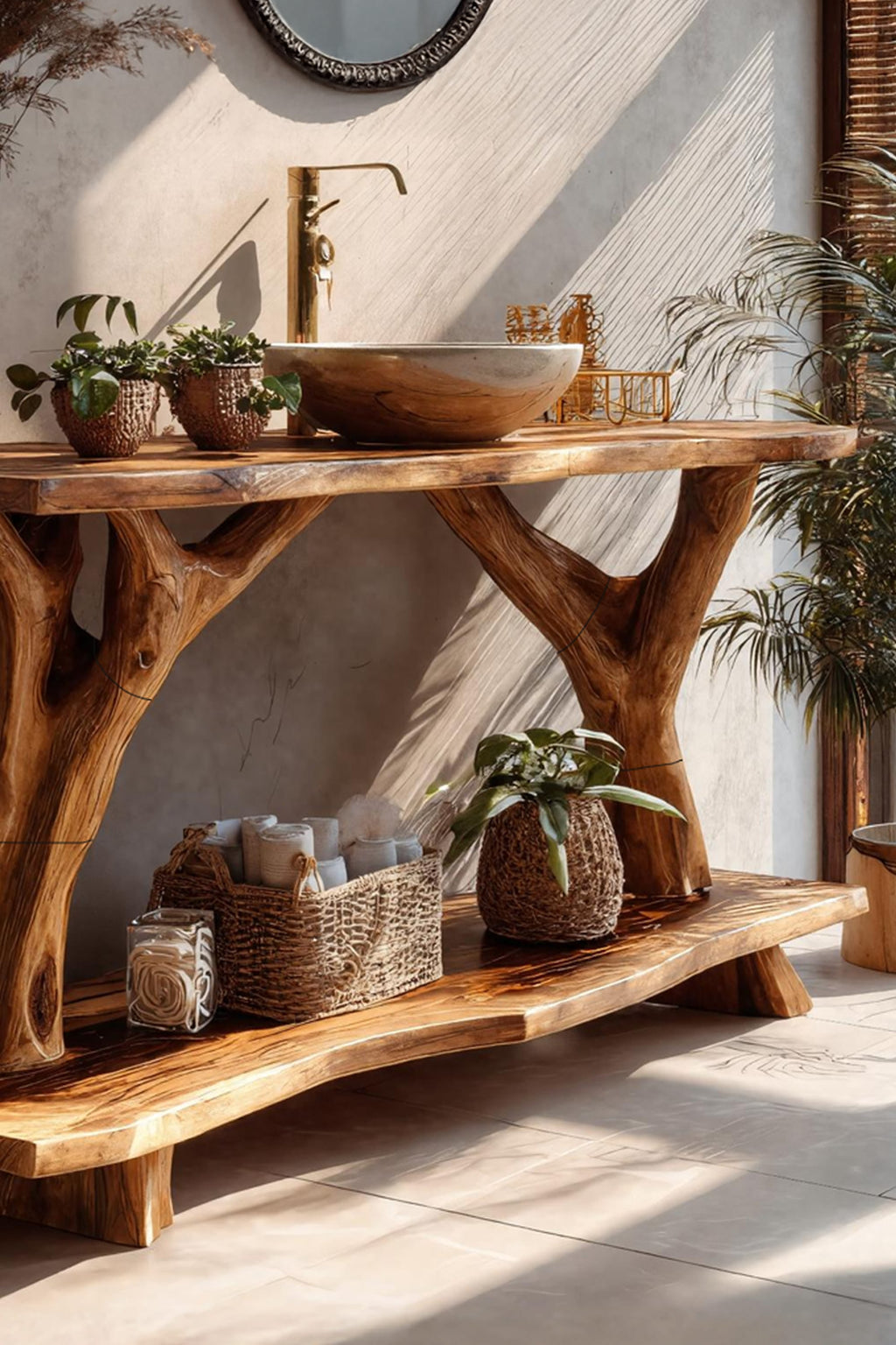 Live Edge Slab Vanity