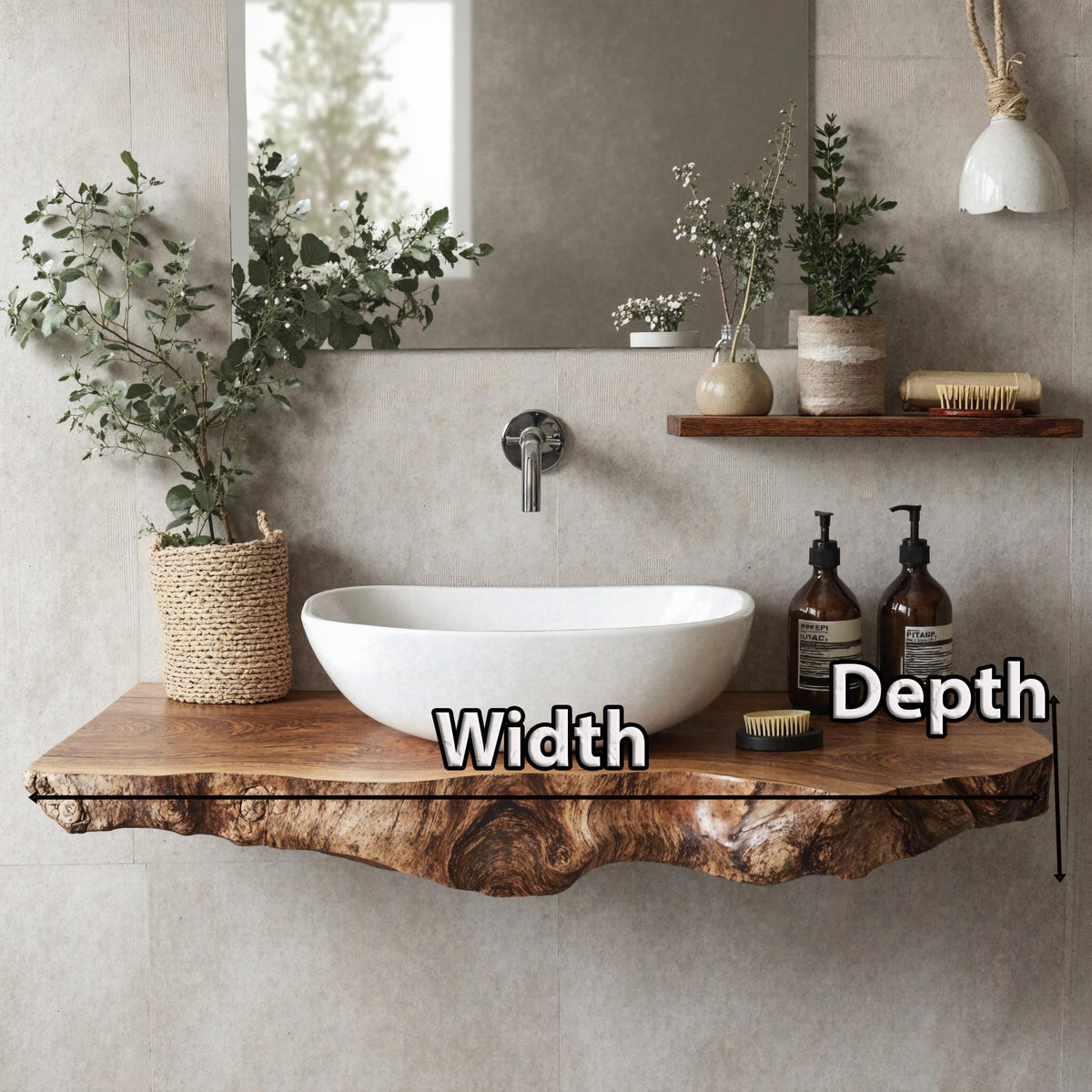 Handcrafted Floating Shelf, solid wood, built to order