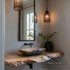 Farmhouse Bathroom Vanity Floating Shelf, solid wood, built to order