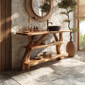 Solid Live Edge Slab Vanity