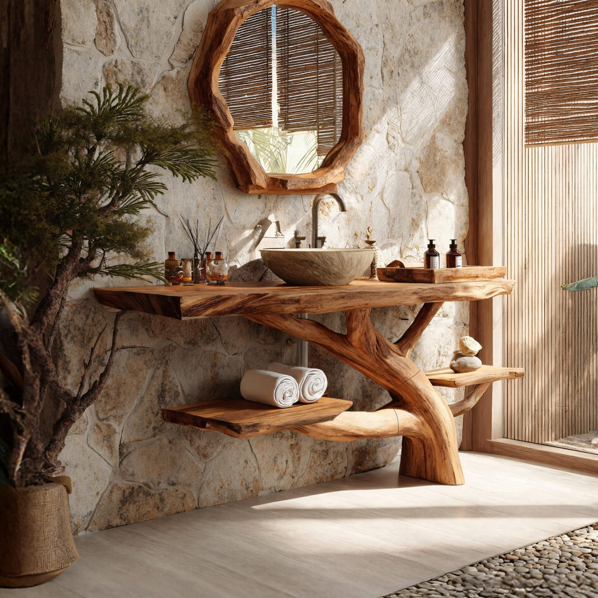 Live Edge Bathroom Solid Vanity