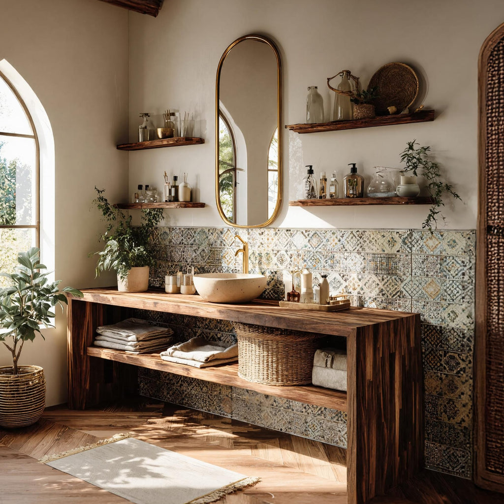 Live Edge Bathroom Storage Cabinet, solid wood, built to order