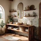 Live Edge Bathroom Storage Cabinet, solid wood, built to order