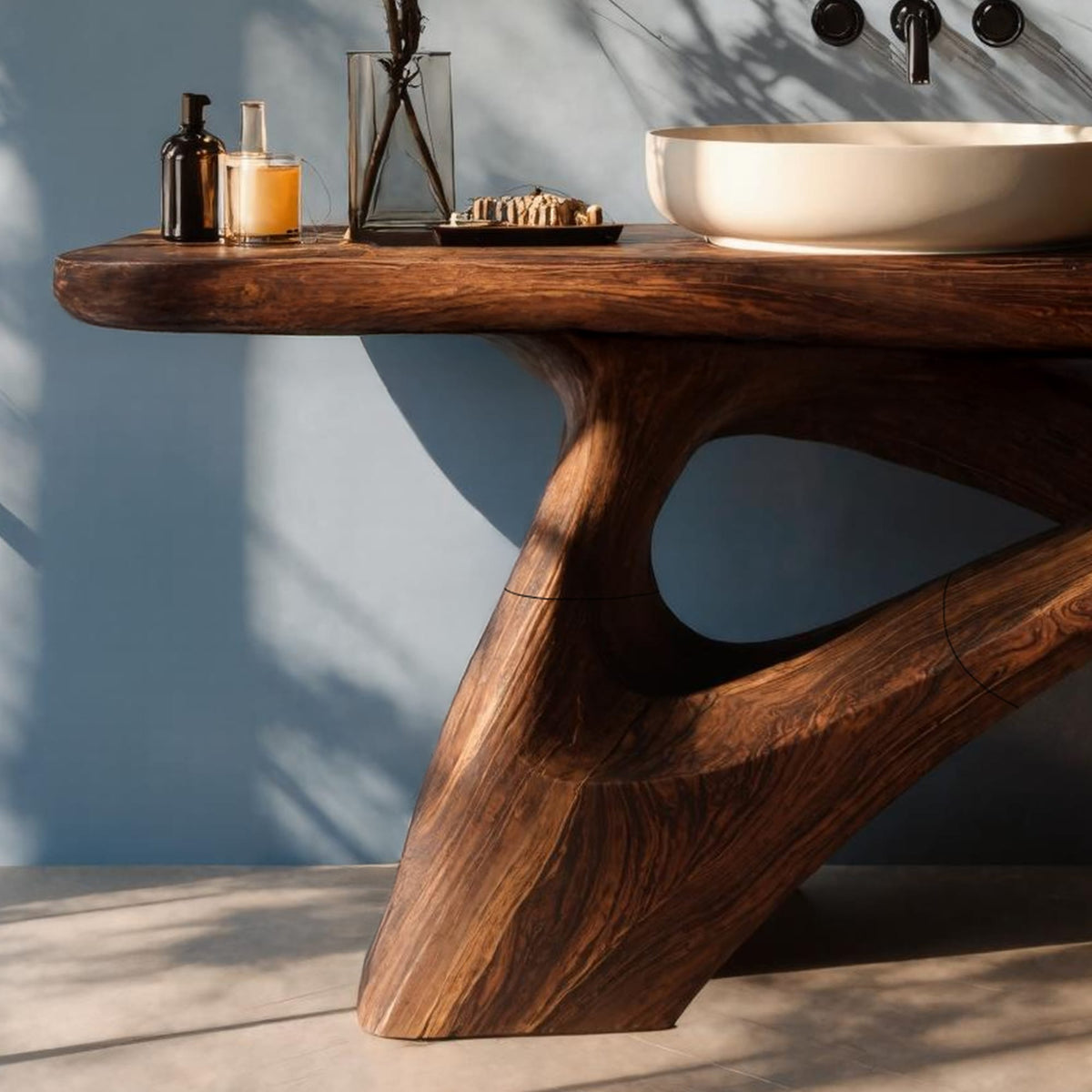 Farmhouse Live Edge Vanity, solid wood, built to order