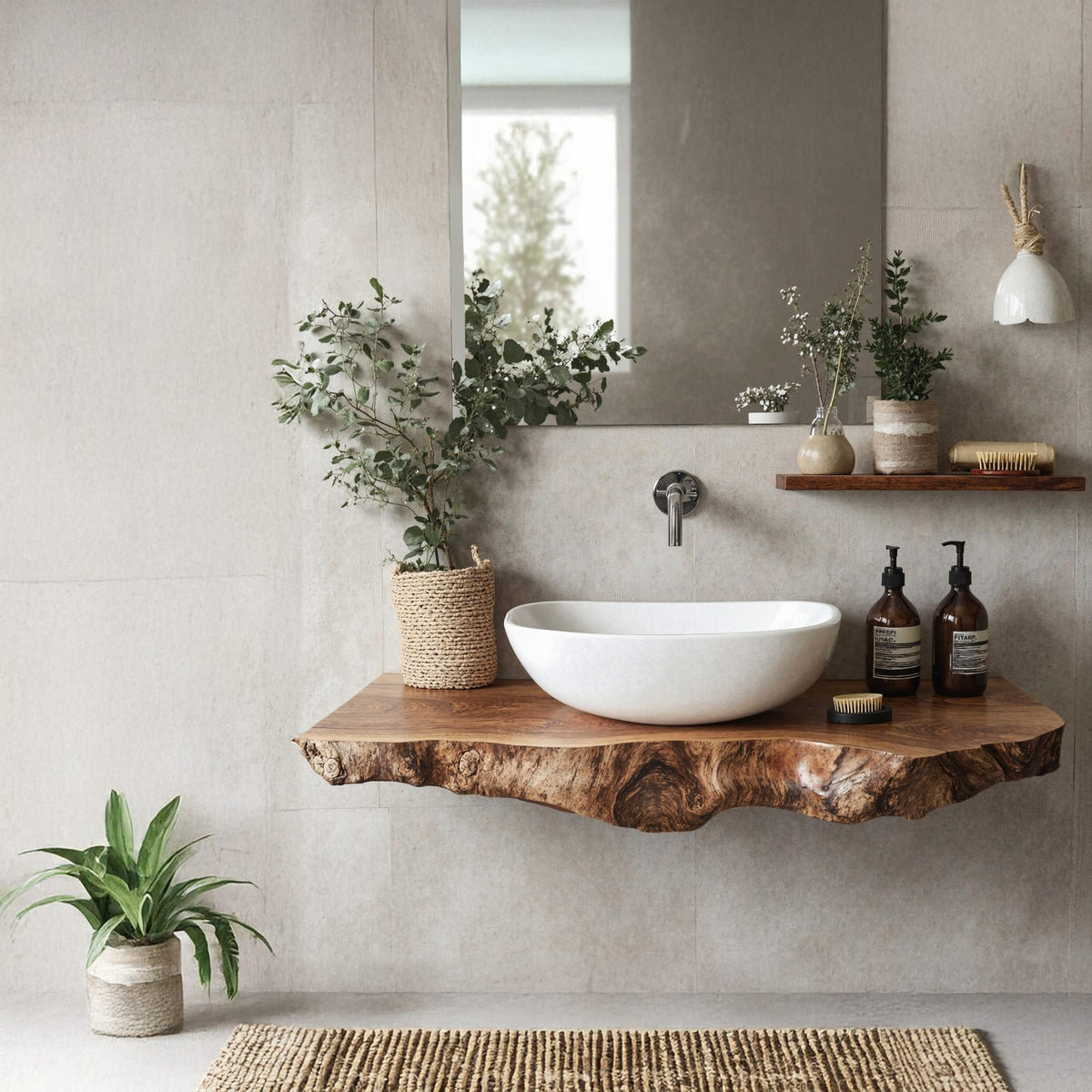 Handcrafted Floating Shelf, solid wood, built to order