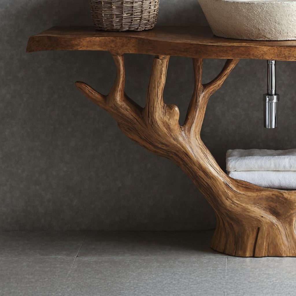 Minimalist Floating Vanity Design, solid wood, built to order