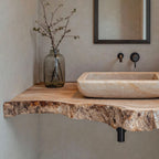 Bathroom Live Edge Floating Shelf