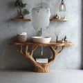 Minimalist Floating Vanity Design, solid wood, built to order