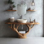 Minimalist Floating Vanity Design, solid wood, built to order