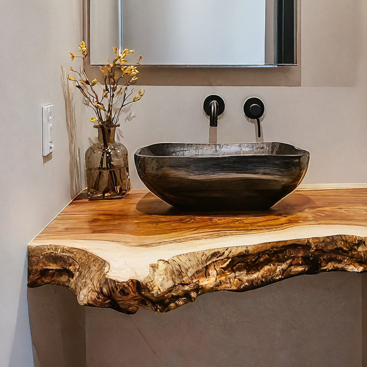 Farmhouse Vanity Bathroom Decor Ideas, solid wood, built to order
