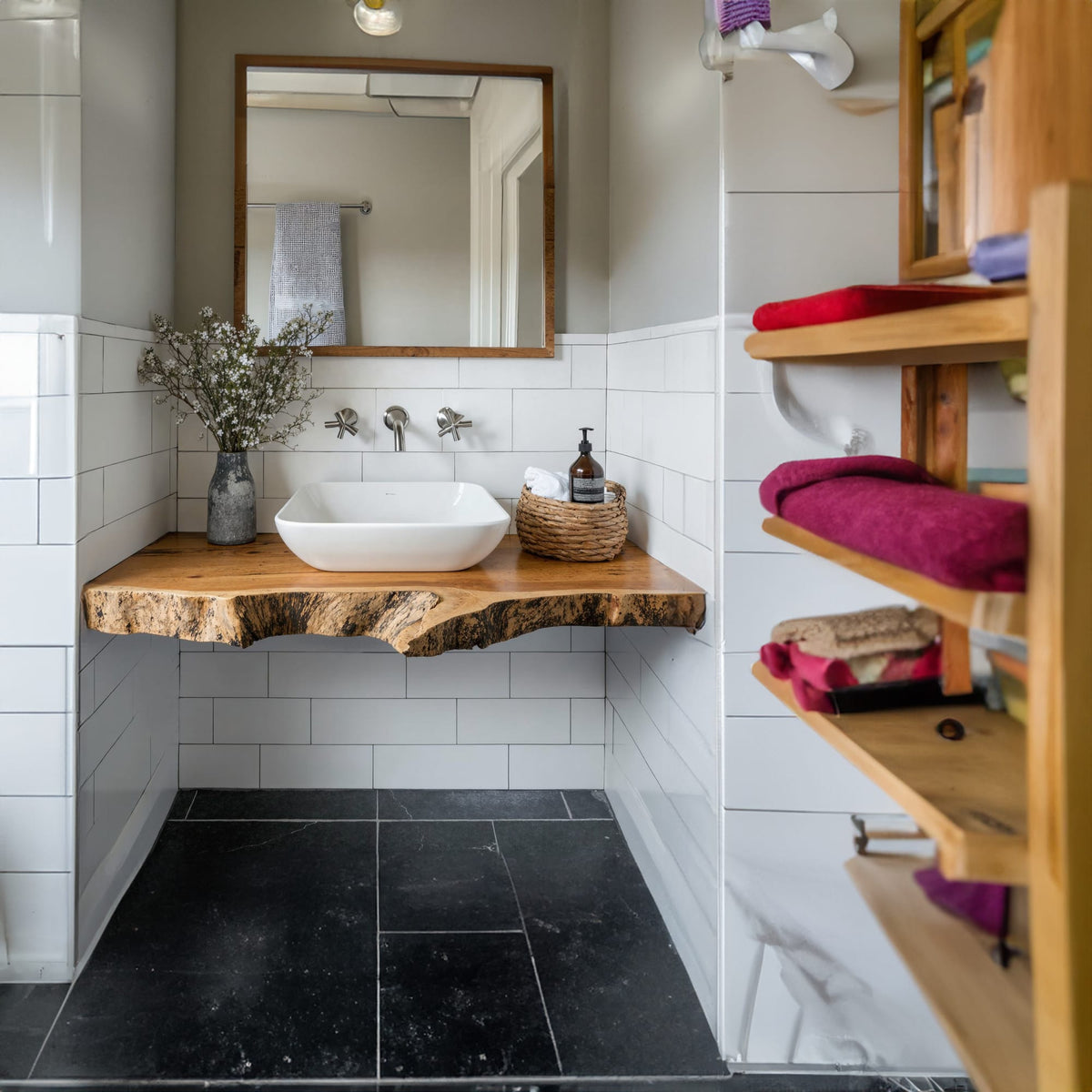 Handcrafted Vanity Local Store Pick, solid wood, built to order