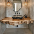 Farmhouse Style Floating Vanity Shelf, solid wood, built to order