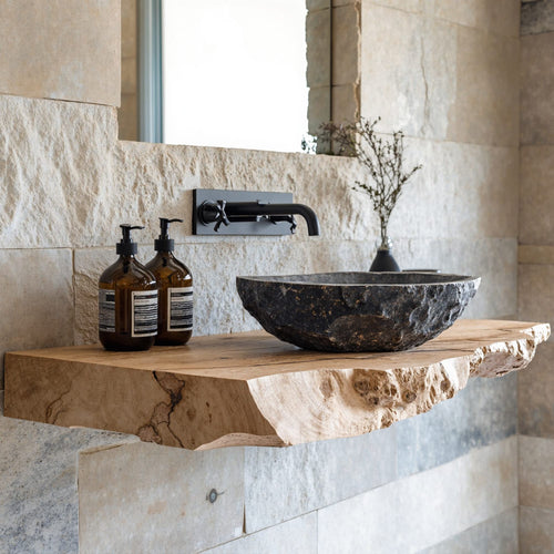 Handcrafted Bathroom Shelf, solid wood, built to order