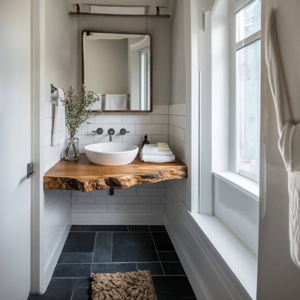Handcrafted Vanity Bathroom Renovation, solid wood, built to order