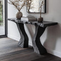 Handcrafted Black Console Table, solid wood, built to order