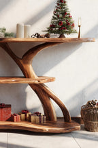 Solid Sleek Mid Century Console Table