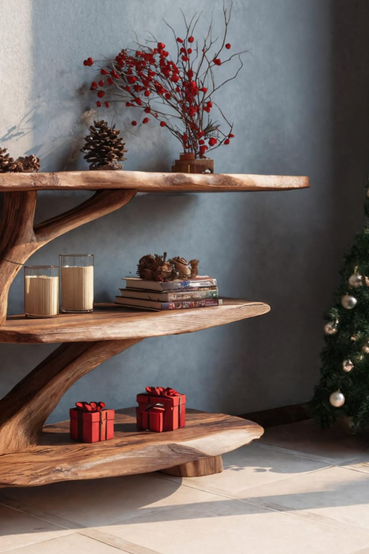 Live Edge Modern Hallway Console Table