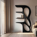 Contemporary Art Bookshelf, solid wood, built to order