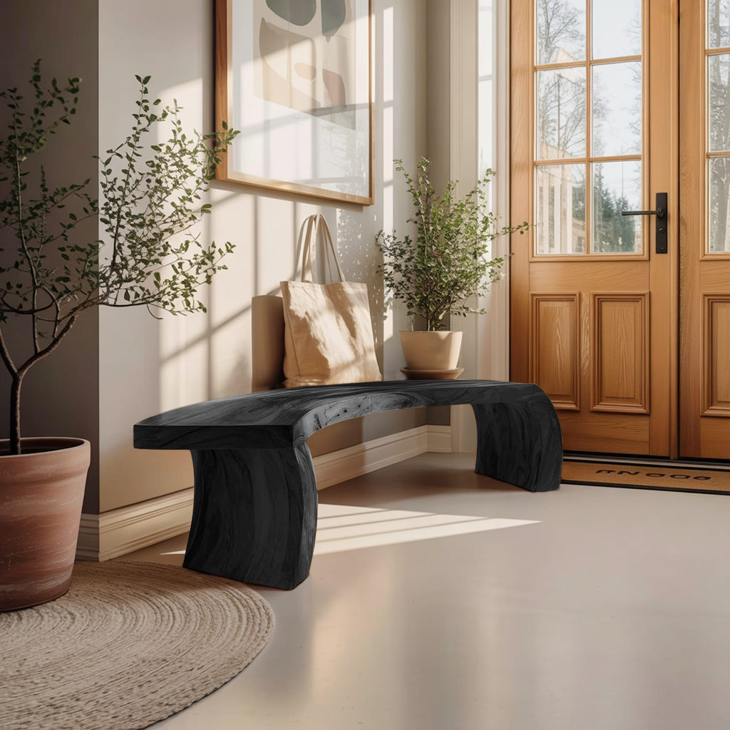 Live Edge Organic Dining Bench