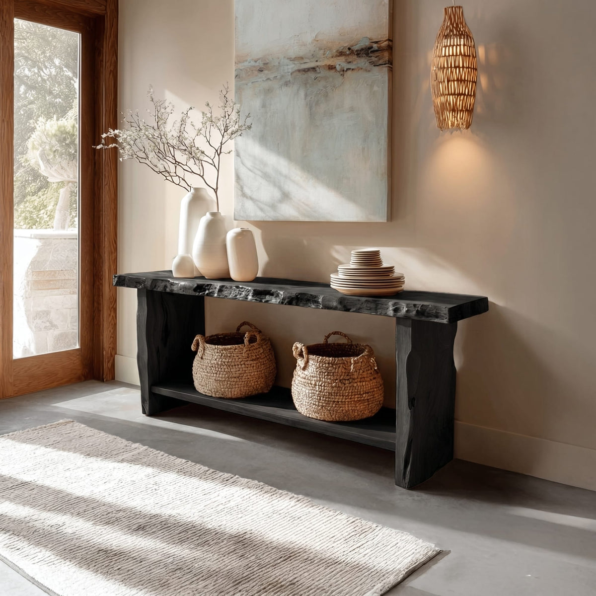 Live Edge Dining Console Table