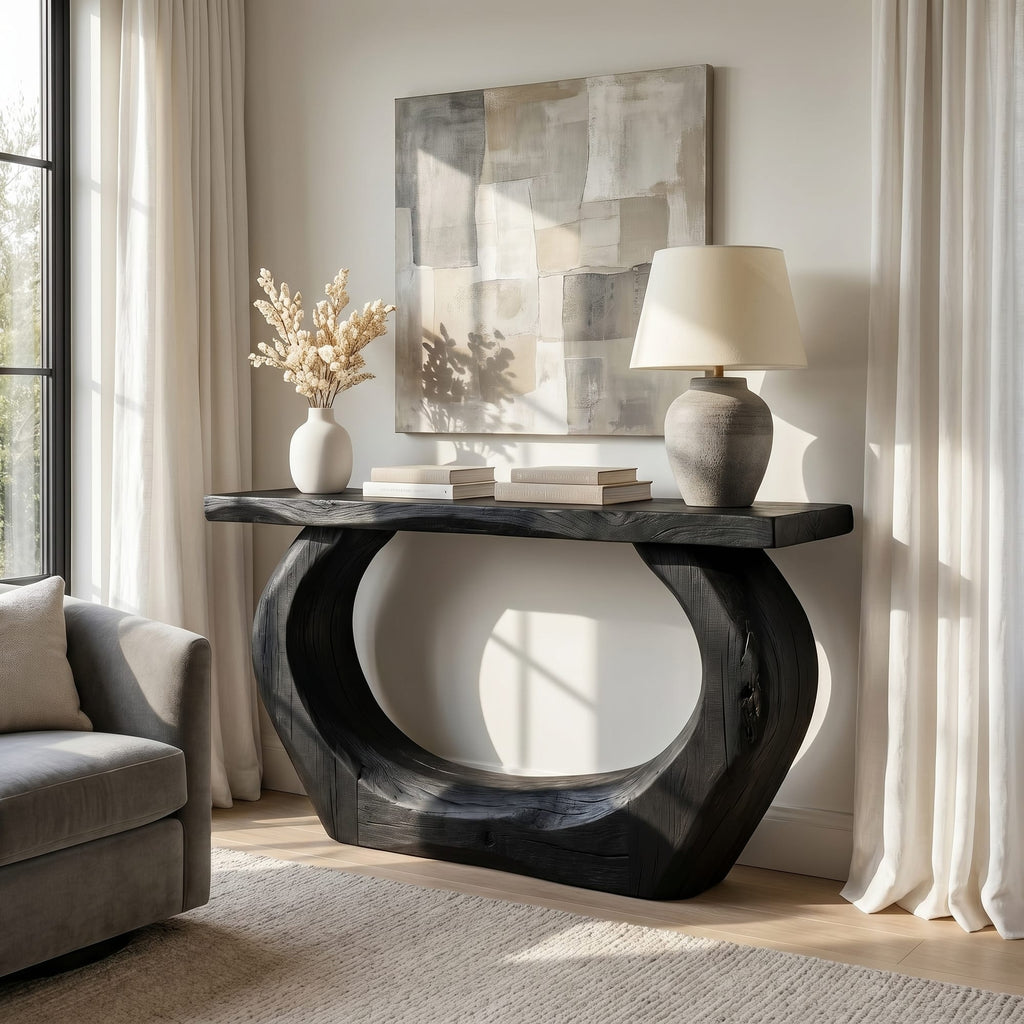 Sculpted Artistic Console Table