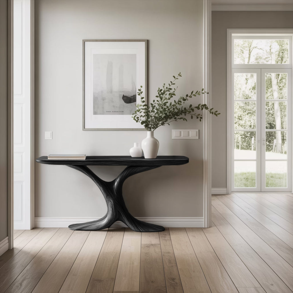 Live Edge Solid Entryway Console Table