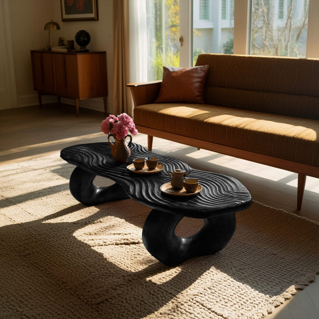 Live Edge Abstract Accent Coffee Table