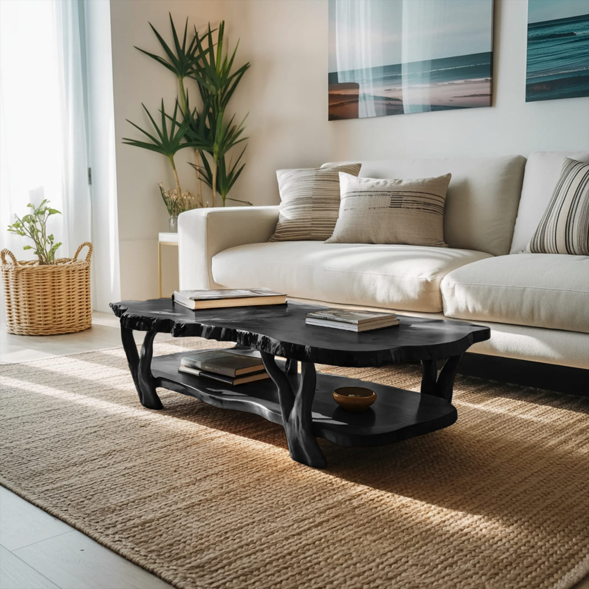 Live Edge Two-tier Coffee Table