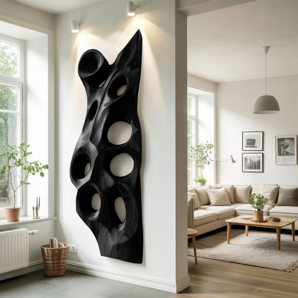 Organic Sculptural Wall Art, solid wood, built to order, view 4