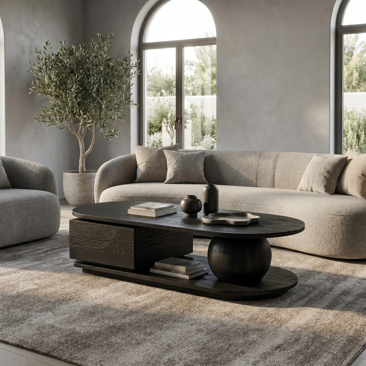 Solid Live Edge Lounge Coffee Table