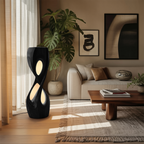 Organic Sculptural Twisted Floor Lamp, solid wood, built to order, view 4