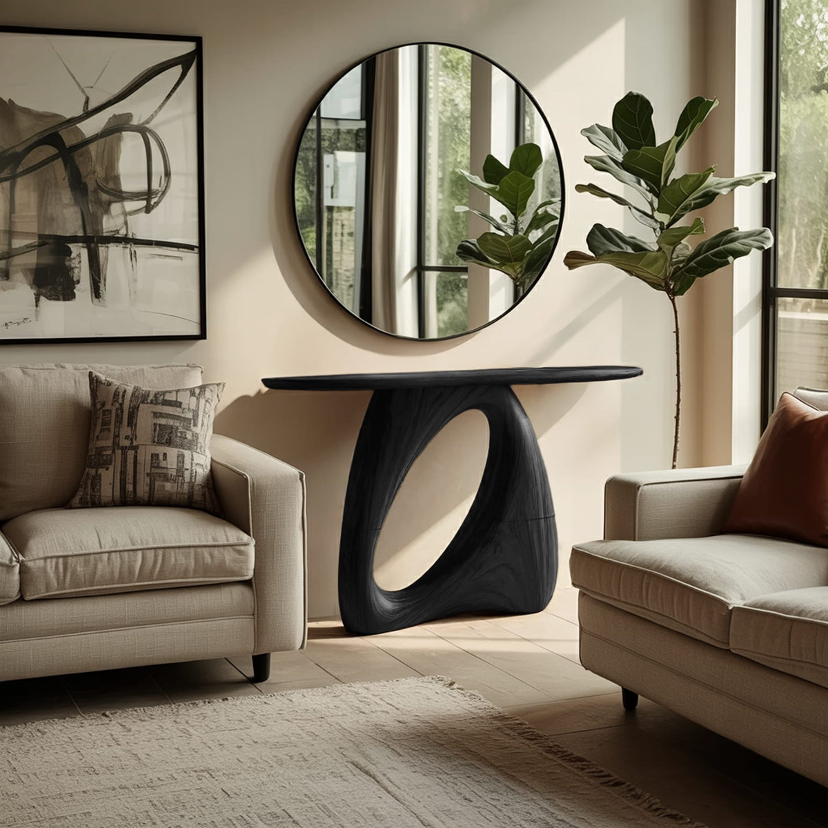 Mid Century Metal Console Table
