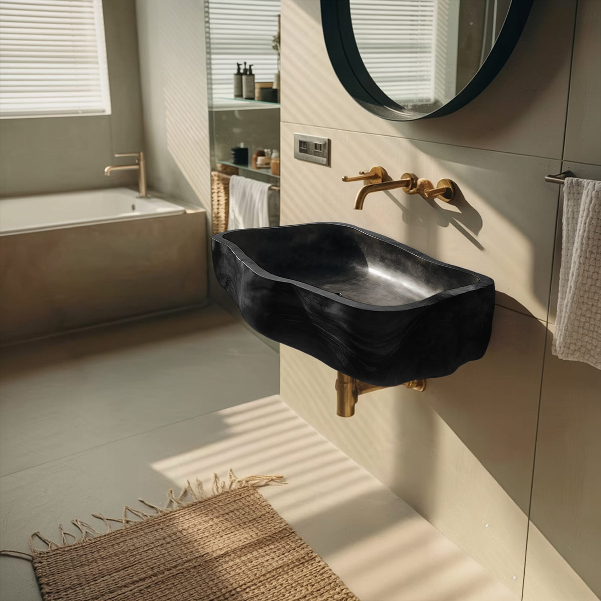 Mid Century Restroom Vanity