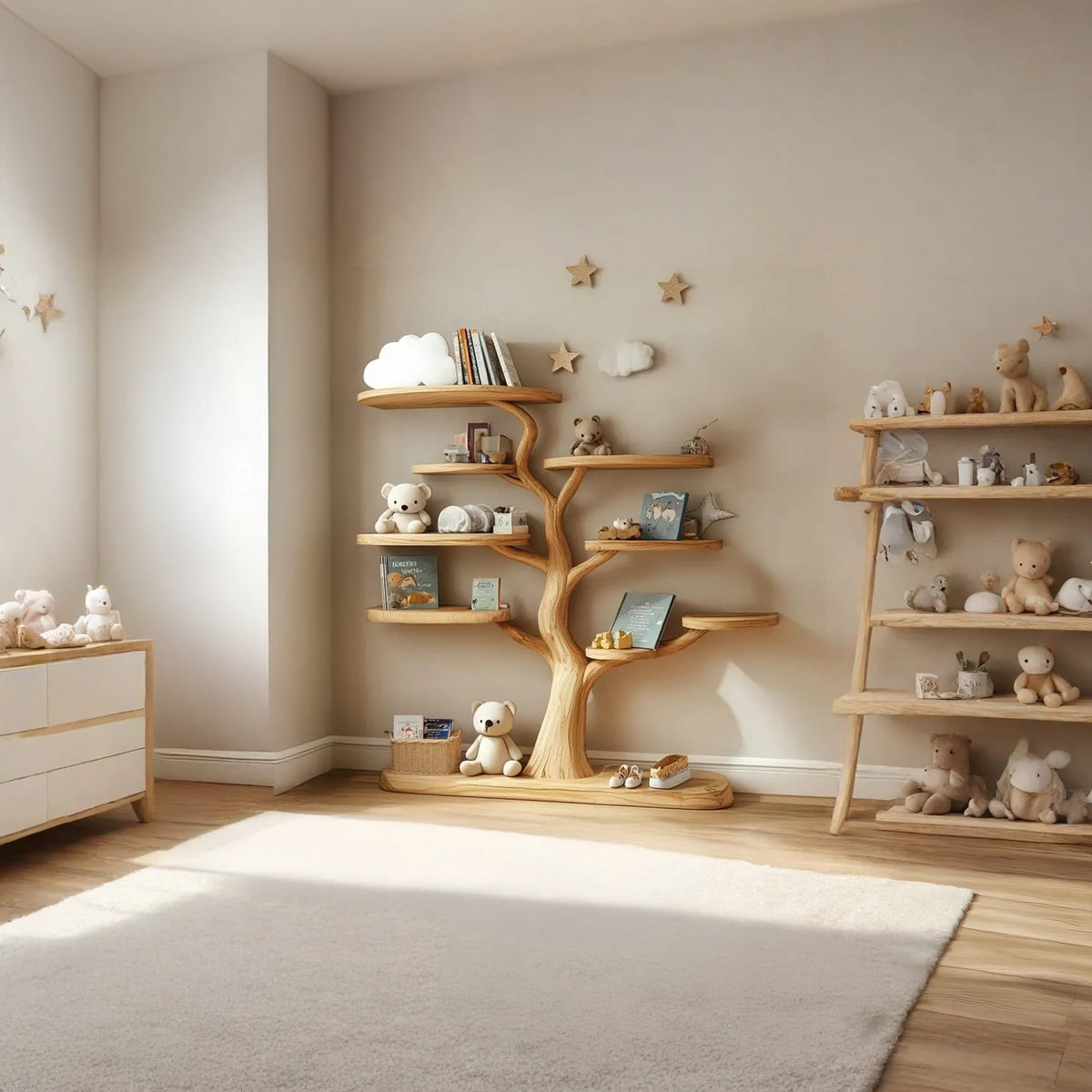 Baby Room Decoration Tree Shelf Handmade Bedroom Decoration Gift, solid wood, built to order