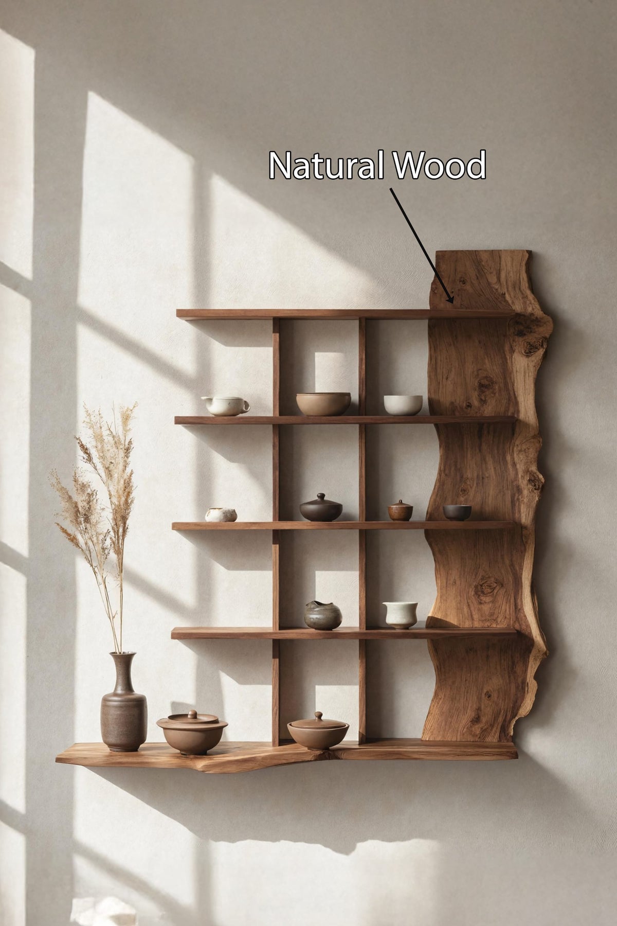 Live Edge Solid Floating Shelf