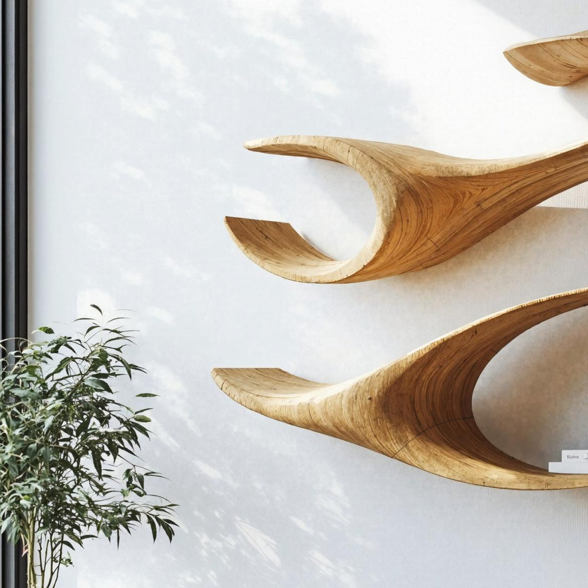 Live Edge Mounted Bookshelf