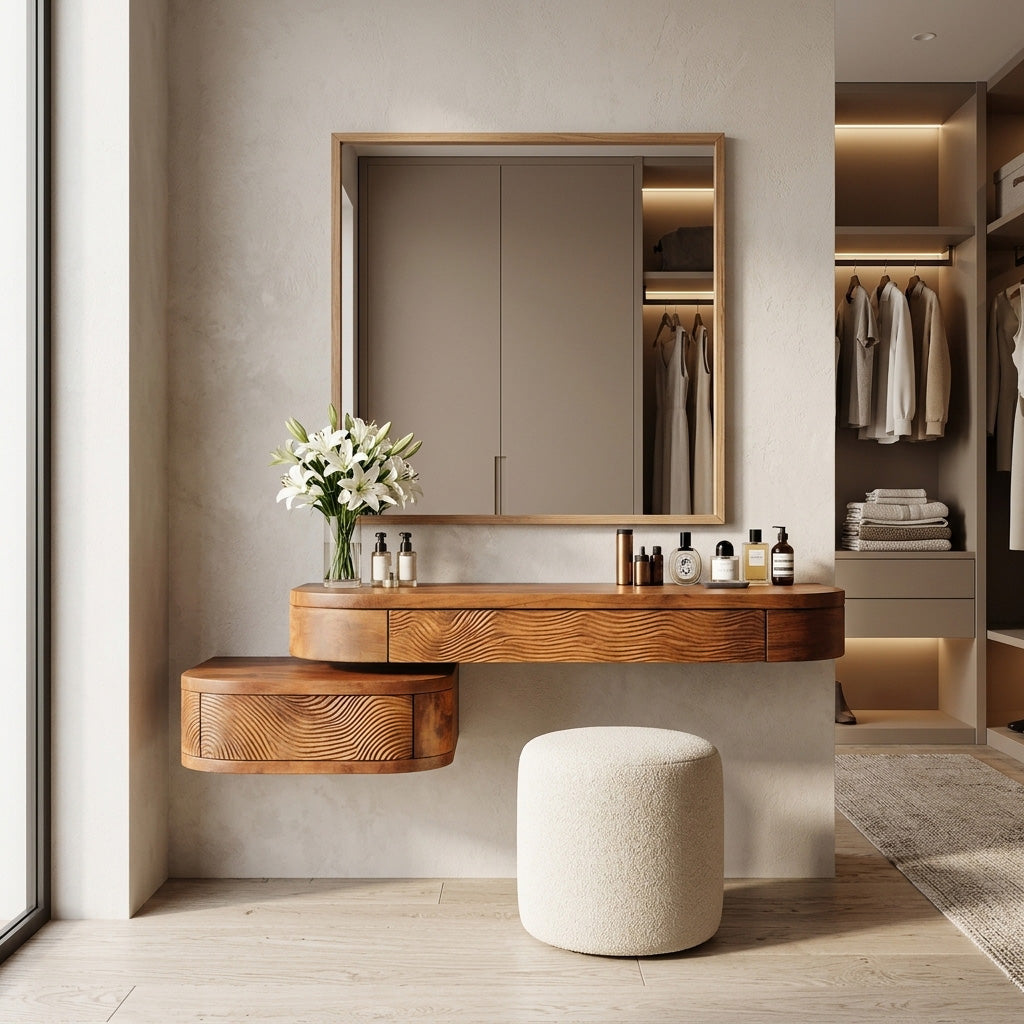 Modern Floating Makeup Vanity