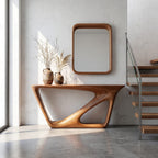 Mid Century Console Table Living Room Or Entryway, solid wood, built to order