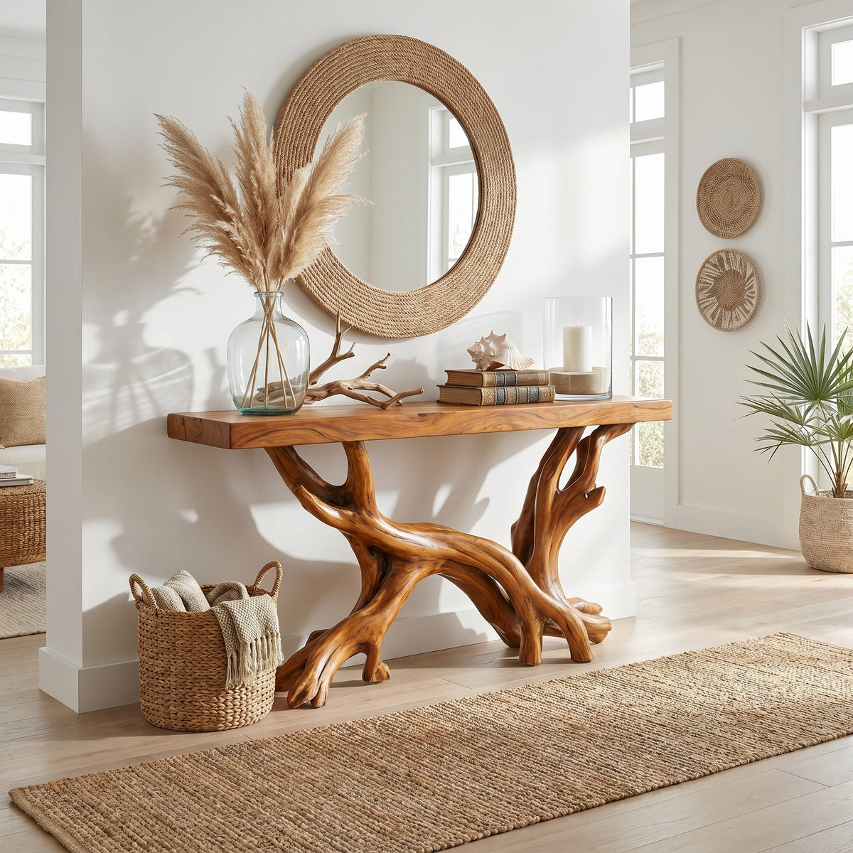 Rustic Console Table Living Room and Hallway, solid wood, built to order