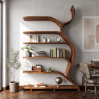 Tree Branch Bookshelf Solid Wall Gift, solid wood, built to order