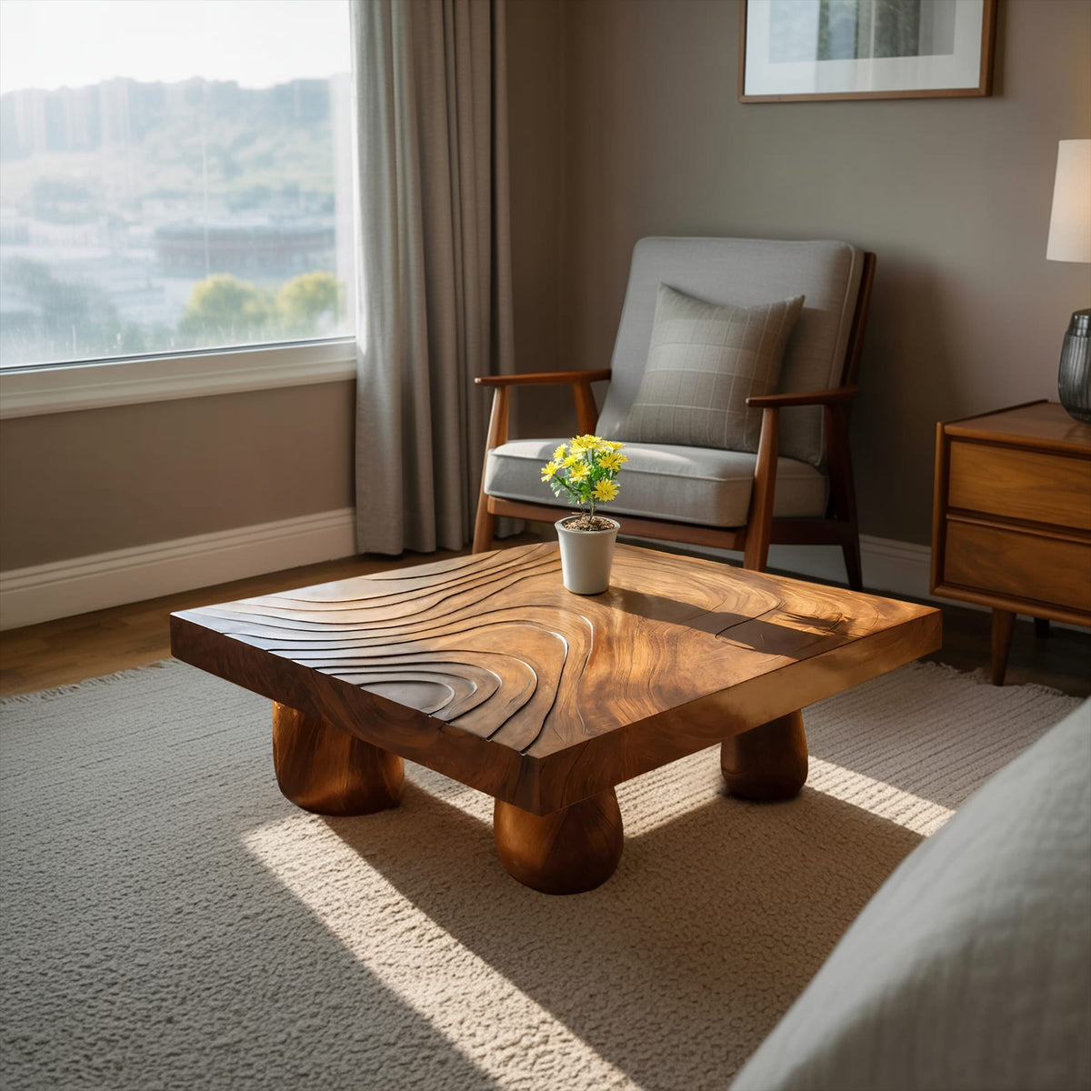 Live Edge Accent Coffee Table