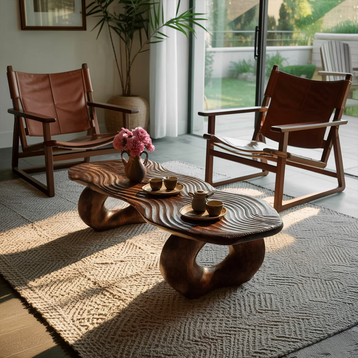 Live Edge Abstract Accent Coffee Table