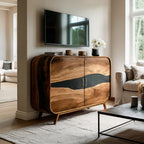 Live Edge Media Solid TV Cabinet