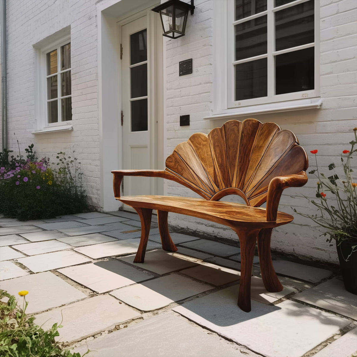 Live Edge Solid Hallway Bench