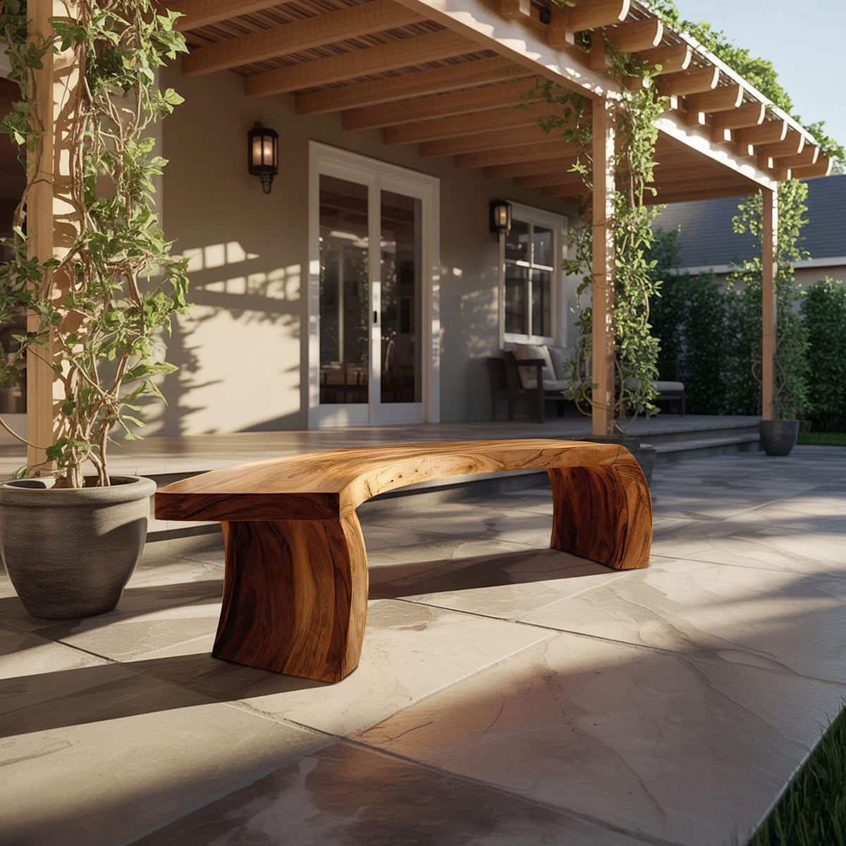 Live Edge Organic Dining Bench