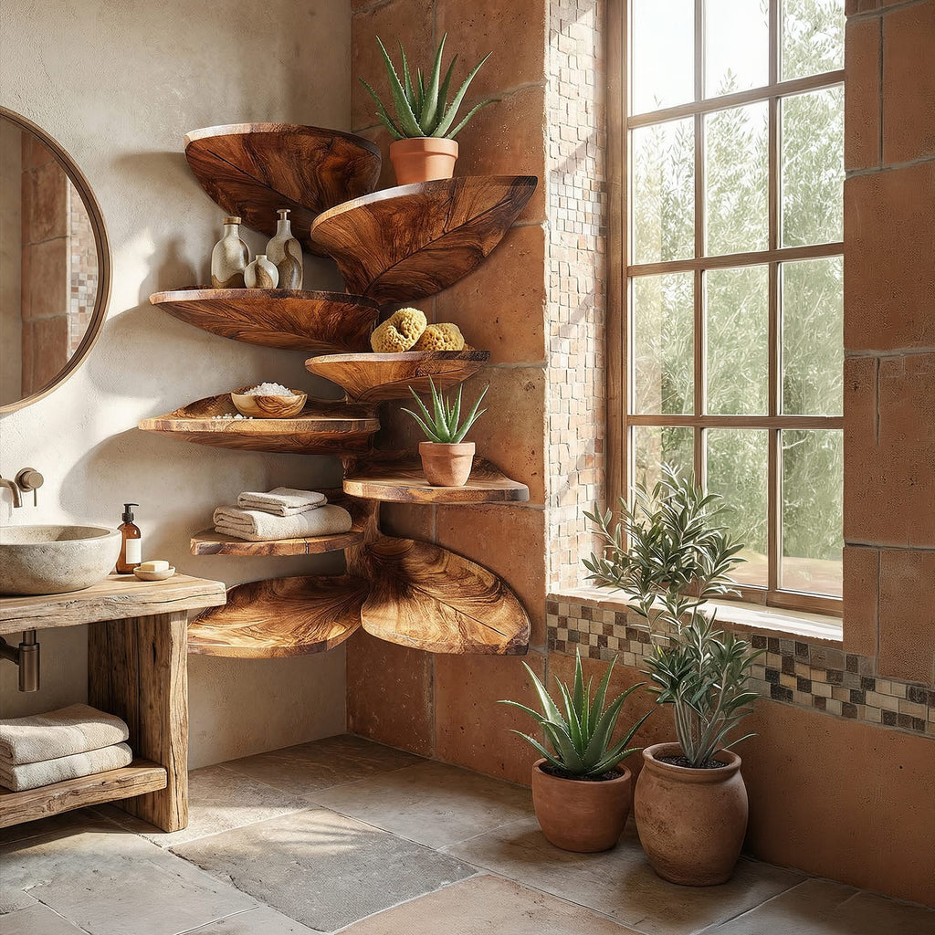 Leaf-shaped Floating Wall Shelf