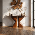 Midcentury Console Table Living Room, solid wood, built to order