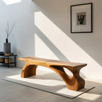 Organic Live Edge Bench, solid wood, built to order