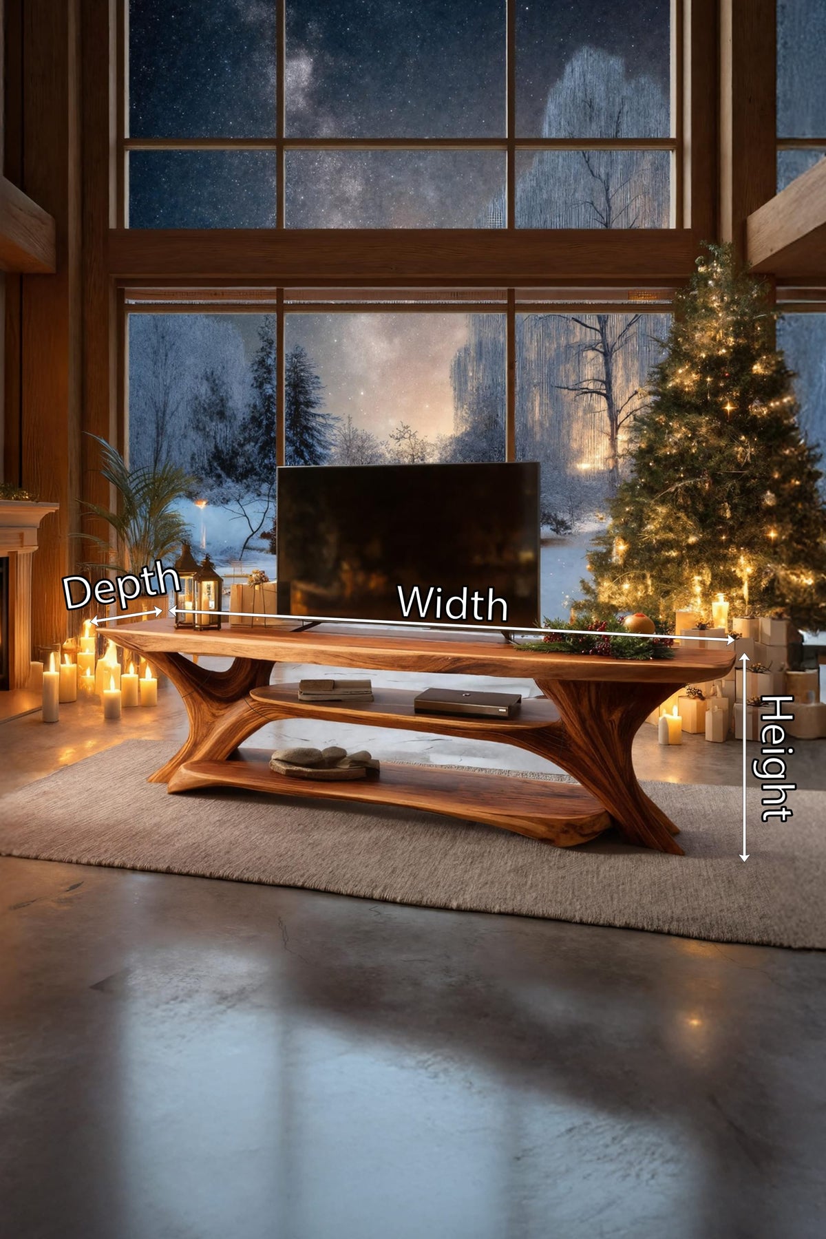 Live Edge Entryway TV Cabinet